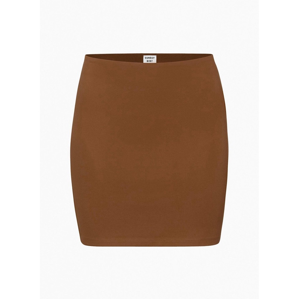 Aritzia‎ Sunday Best Nora Skirt High-rise A-line Stretch Mini Brown